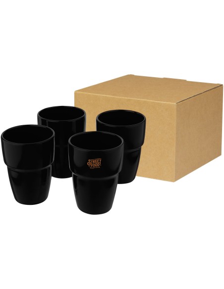 Set de regalo de 4 vasos apilables de 280 ml "Staki"