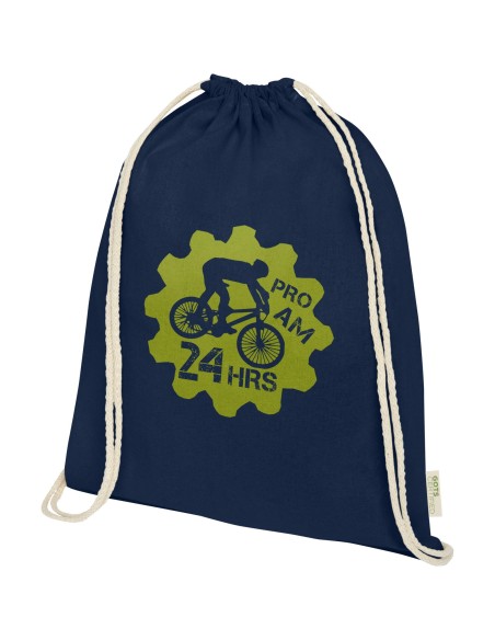 Mochila de cuerdas de algodón orgánico GOTS de 140 g/m² 5L "Orissa"