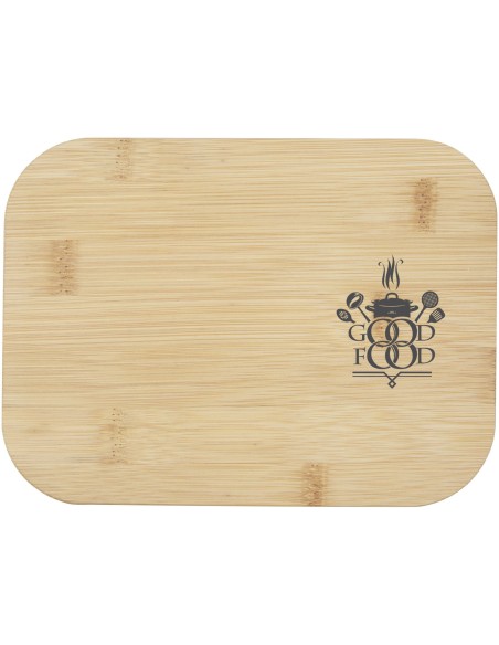 Fiambrera de vidrio con tapa de bambú "Roby"