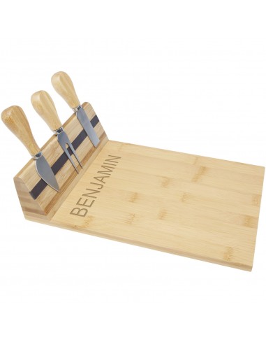 Tabla de quesos imantada con acesorios de bambú...