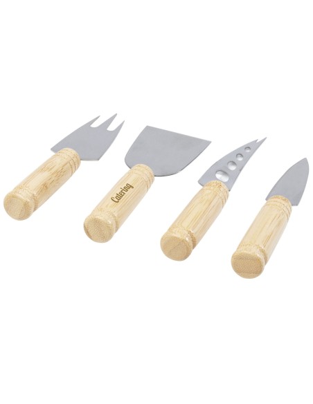 Set de 4 piezas para queso de bambú  "Cheds"