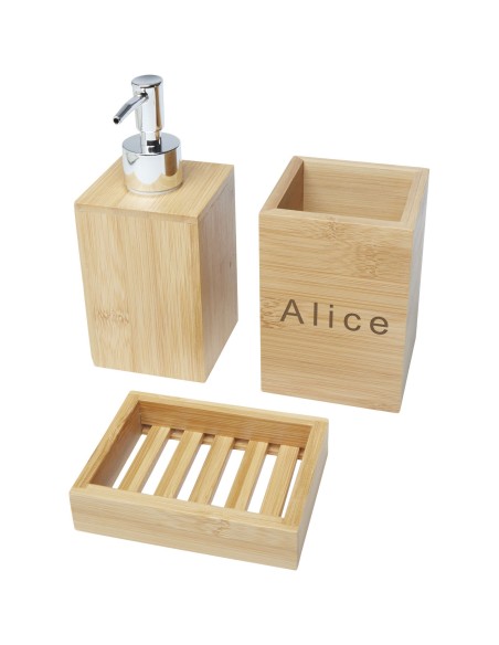 Set de baño de bambú de 3 piezas "Hedon"