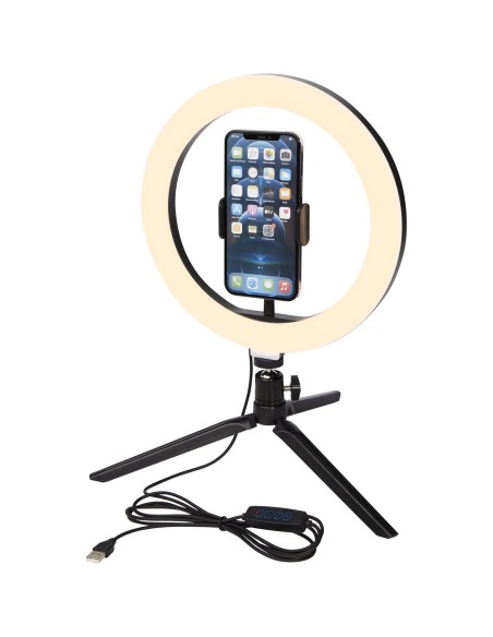 Aro de luz con soporte para teléfono y trípode "Studio"