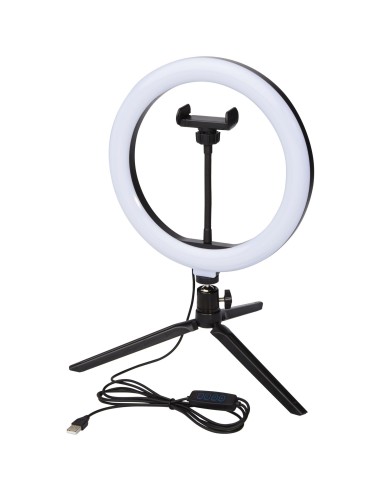 Aro de luz con soporte para teléfono y trípode...