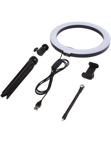 Aro de luz con soporte para teléfono y trípode...