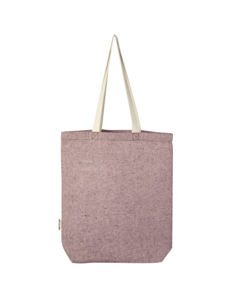 Bolsa Tote de algodón reciclado de 150 g/m² con bolsillo delantero de 9 litros "Pheebs"