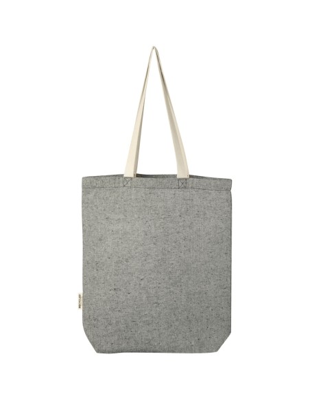 Bolsa Tote de algodón reciclado de 150 g/m² con bolsillo delantero de 9 litros "Pheebs"