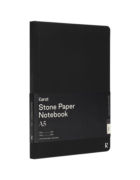 Libreta de tapa dura de papel de piedra A5 cuadriculada "Karst®"