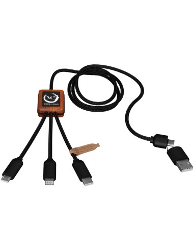 Cable de carga 3 en 1 de PET reciclado con logo...