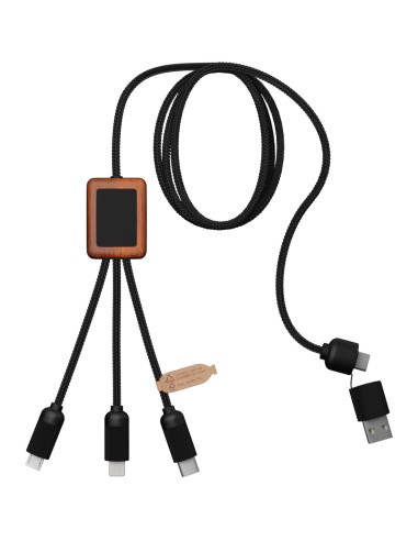 Cable de carga 3 en 1 de PET reciclado con logo...