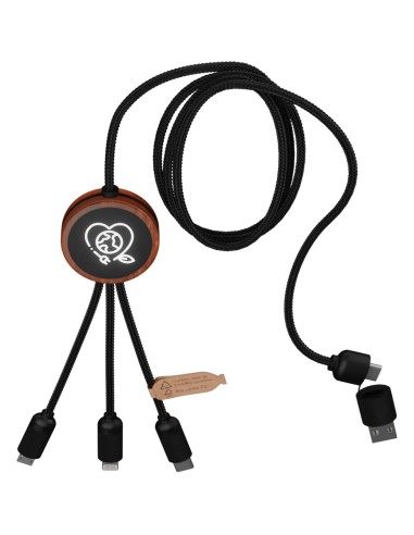 Cable de carga 3 en 1 de PET reciclado con logo...