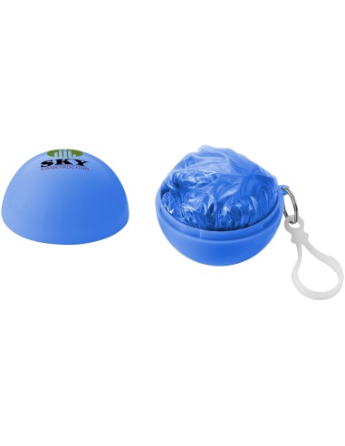 Poncho impermeable plegable en una bola-llavero...
