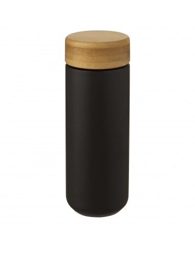 Vaso de cerámica de 300 ml con tapa de bambú...