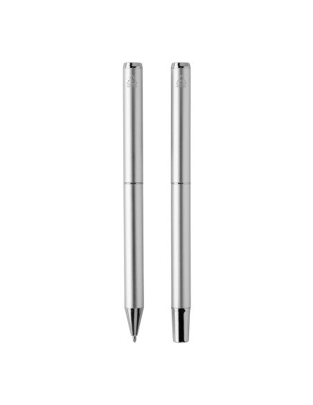 Set bolígrafos Cedar aluminio reciclado RCS Swiss Peak
