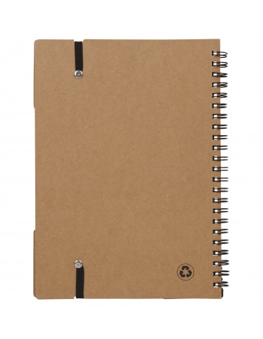 Libreta A5 de papel reciclado con regla y notas...