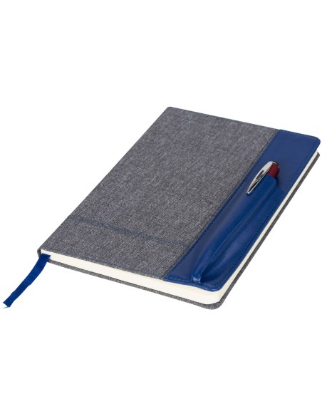 Cuaderno A5 veteado con laterales de cuero
