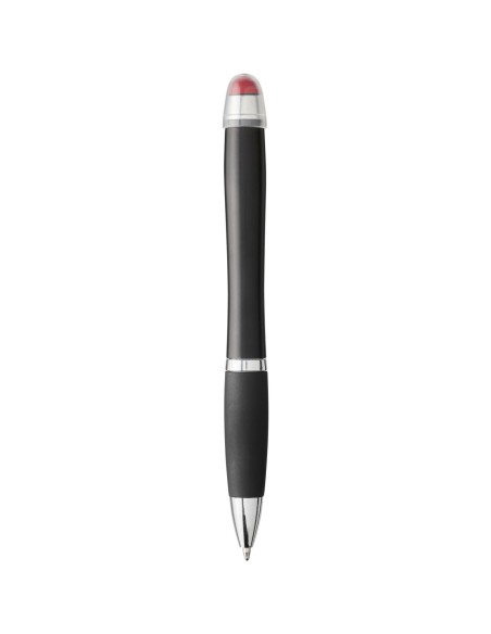 Bolígrafo con empuñadura y cuerpo de color negro retroiluminado "Nash"