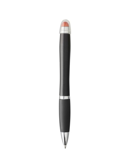Bolígrafo con empuñadura y cuerpo de color negro retroiluminado "Nash"