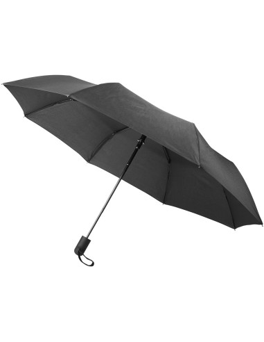 Paraguas plegable de apertura automática de 21" con correa jaspeada "Gisele"