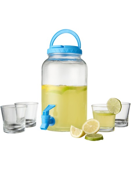Set de 5 piezas de dispensador y vasos "Festi"
