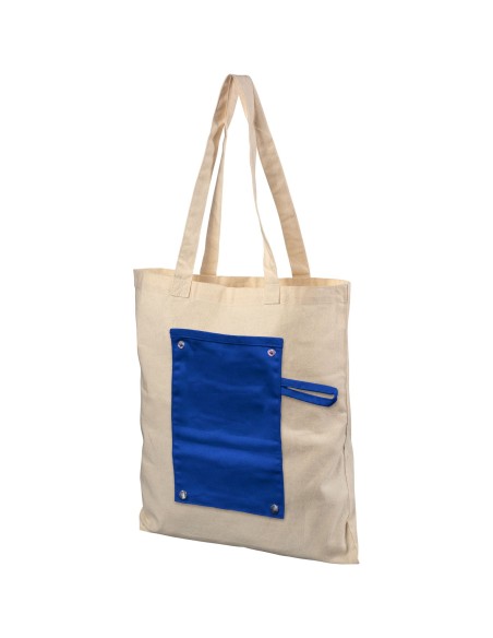 Bolsa Tote de algodón de 180 g/m² enrollable con botones "Snap"