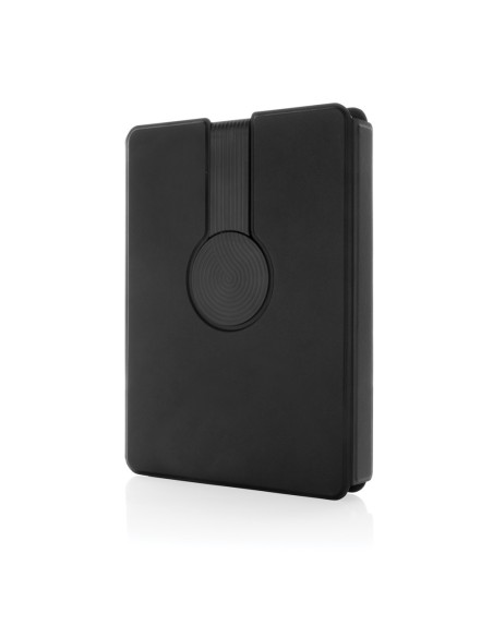 Libreta Swiss Peak RCS rePU con cargador inalámbrico 2 en 1