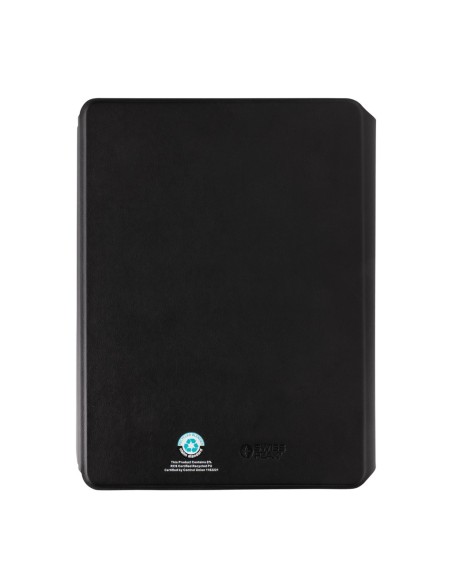 Libreta Swiss Peak RCS rePU con cargador inalámbrico 2 en 1