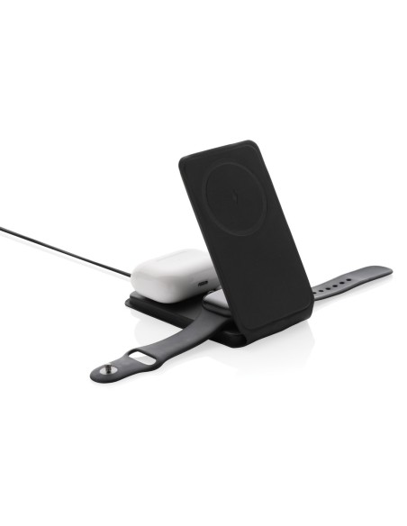 Cargador inalámbrico magnético Swiss Peak RCS rPU 15W 3 en 1