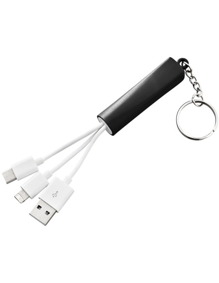 Cable de carga con llavero Route 3 en 1