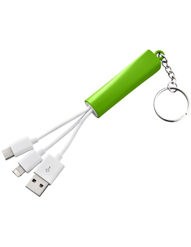 Cable de carga con llavero Route 3 en 1