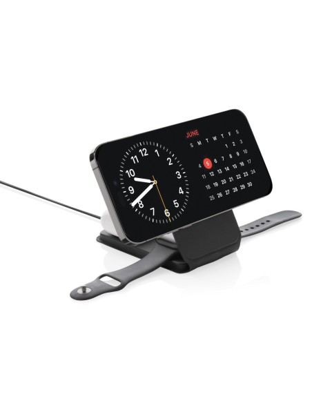 Cargador inalámbrico magnético Swiss Peak RCS rPU 15W 3 en 1