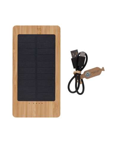 Batería solar de bambú Sunwick 10.000 mah