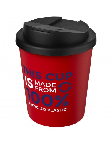 Vaso reciclado de 250 ml con tapa antigoteo...