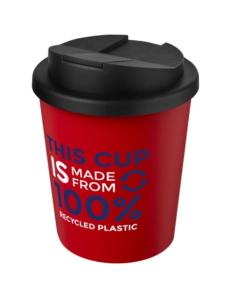 Vaso reciclado de 250 ml con tapa antigoteo "Americano® Espresso"