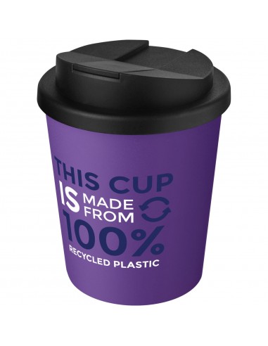 Vaso reciclado de 250 ml con tapa antigoteo...