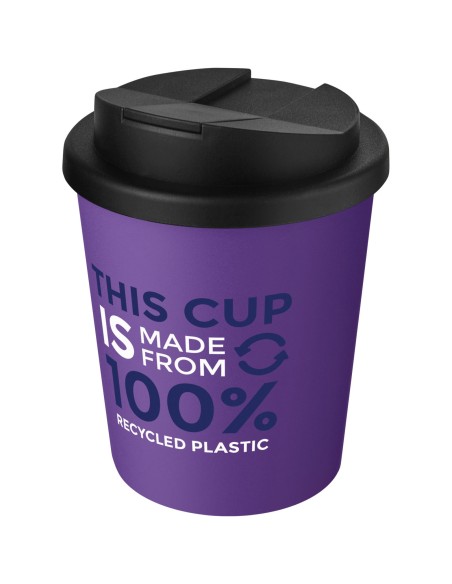 Vaso reciclado de 250 ml con tapa antigoteo "Americano® Espresso"