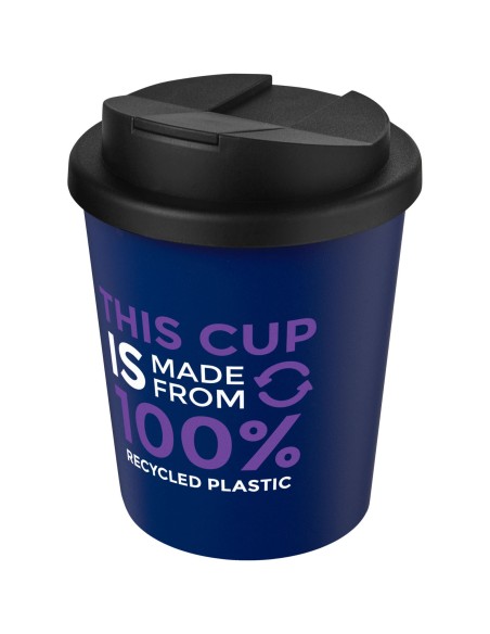 Vaso reciclado de 250 ml con tapa antigoteo "Americano® Espresso"