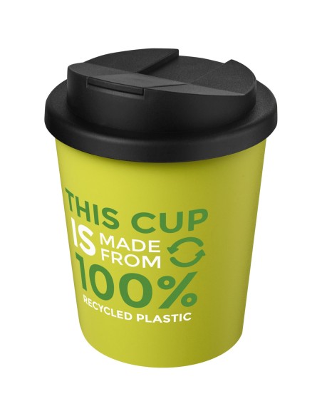 Vaso reciclado de 250 ml con tapa antigoteo "Americano® Espresso"