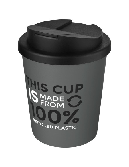 Vaso reciclado de 250 ml con tapa antigoteo "Americano® Espresso"