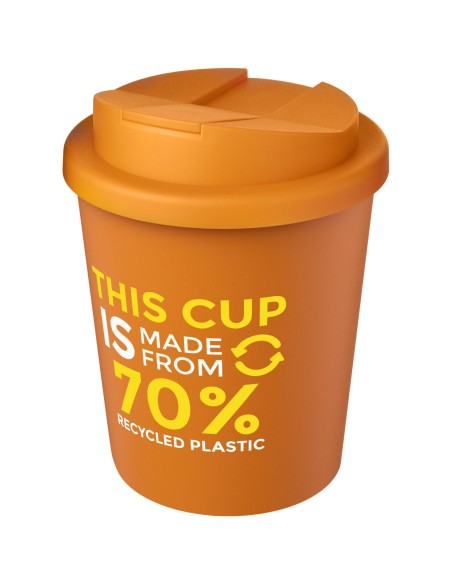 Vaso reciclado de 250 ml con tapa antigoteo "Americano® Espresso Eco"