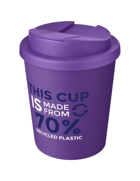Vaso reciclado de 250 ml con tapa antigoteo "Americano® Espresso Eco"