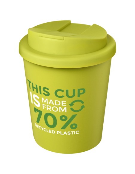 Vaso reciclado de 250 ml con tapa antigoteo "Americano® Espresso Eco"