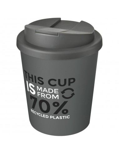 Vaso reciclado de 250 ml con tapa antigoteo...