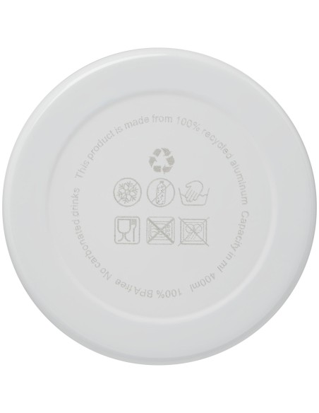 Bidón de 400 ml de aluminio reciclado con certificado RCS con mosquetón "Oregon"