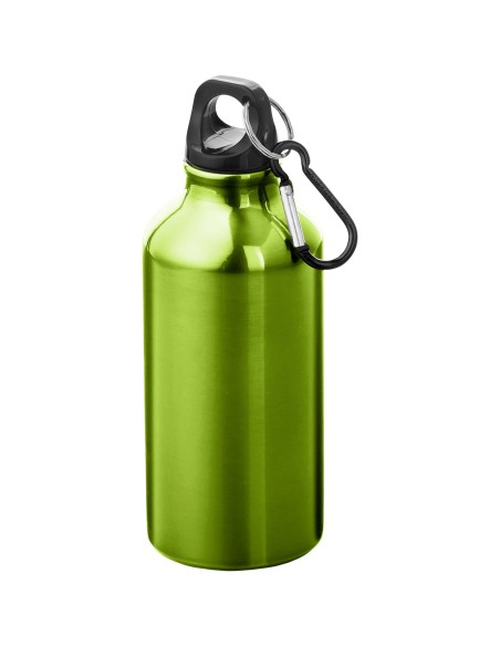Bidón de 400 ml de aluminio reciclado con certificado RCS con mosquetón "Oregon"