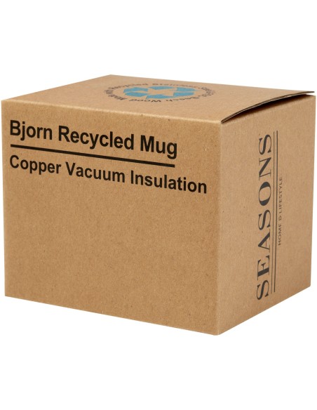 Taza de acero inoxidable reciclado con certificado RCS con aislamiento de cobre de 360 ml "Bjorn"