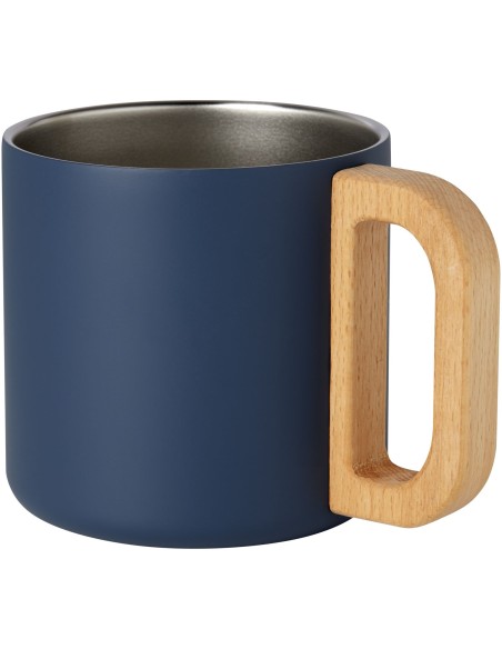 Taza de acero inoxidable reciclado con certificado RCS con aislamiento de cobre de 360 ml "Bjorn"
