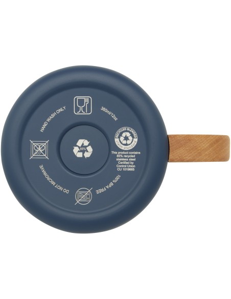 Taza de acero inoxidable reciclado con certificado RCS con aislamiento de cobre de 360 ml "Bjorn"