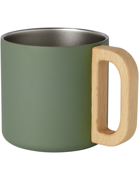 Taza de acero inoxidable reciclado con certificado RCS con aislamiento de cobre de 360 ml "Bjorn"