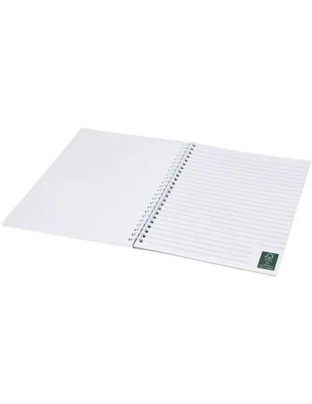 Cuaderno con espiral A4 con cubierta trasera impresa "Desk-Mate®"
